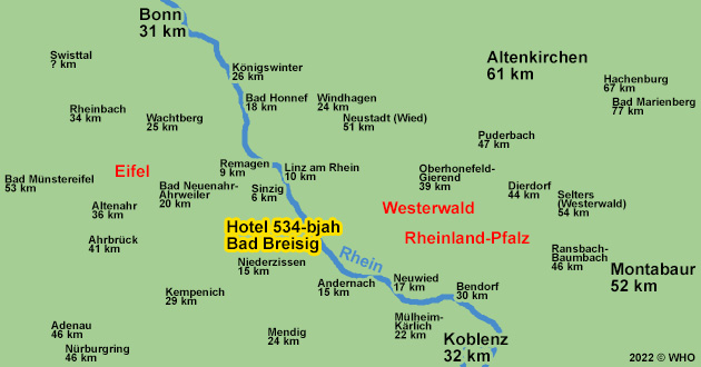 Pfingsturlaub mit Pfingstprogramm in Bad Breisig am Rhein